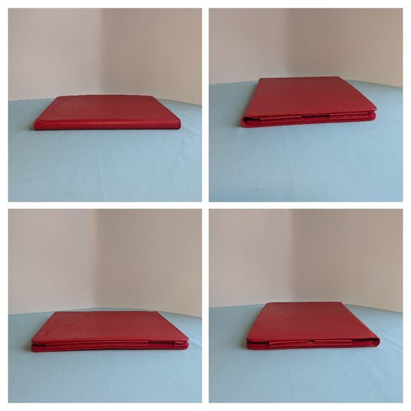 Roocase Red Leather Folio Protective Case Cover Stand Roocase 10"-10.5" Tablet - Picture 9 of 13
